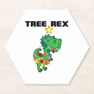 FUNNY HAPPY NIEDLICH TREE REX DEKORIERT DINOSAUR A UNTERSETZER