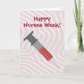 Funny Happy Nurses Week Injektion Danke Karte (Vorderseite)
