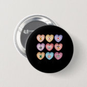 Funny Happy Oaster Bunny Chick Rauchen Weed Button (Vorne & Hinten)