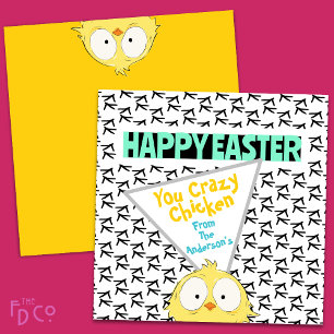 Funny "Happy Oaster You Crazy Chicken" Ostern Feiertagskarte