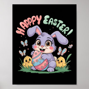 Funny Happy Oster Bunny Kleinkind Kinder OsterRabb Poster