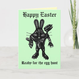 Funny Happy Ostercard mit Cyborg Hunny Feiertagskarte