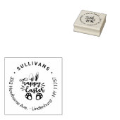 Funny Happy Osterfest Rücksendeadresse Gummistempel (Stempel)