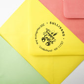 Funny Happy Osterfest Rücksendeadresse Gummistempel