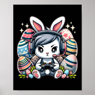 Funny Happy Ostertag Bunny Egg Boys Mädchen Kinder Poster