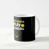 Funny Happy People Play Pickleball Kaffeetasse (VorderseiteRechts)
