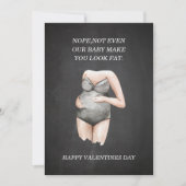 Funny Happy Pregnant Valentinstag Gift Feiertagskarte (Vorderseite)