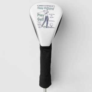 Funny Happy Rente Golfer Thema Retro Golf Headcover