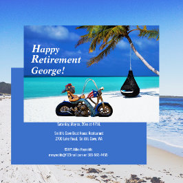 Funny Happy Retirement Party - Biker Motorradfahre Einladung