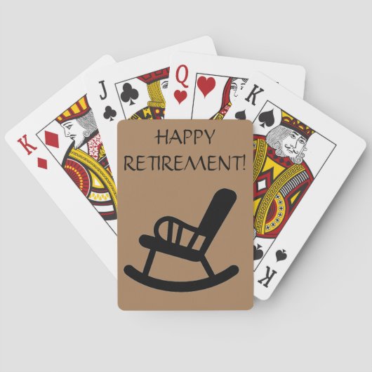 Funny Happy Retirement Personalisierte Geschenke Spielkarten (Rückseite)
