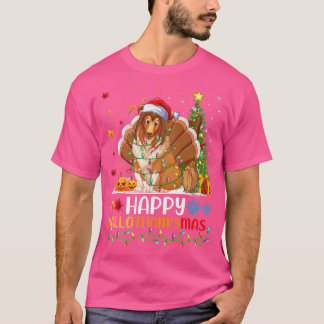 Funny Happy Shetland Sheepdog HelloDankeMas T-Shirt