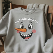 Funny Happy Snowman Face T-Shirt | Cute Smiling Sweatshirt