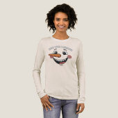 Funny Happy Snowman Face T-Shirt | Cute Smiling Tri-Blend Shirt (Volle Vorderseite)