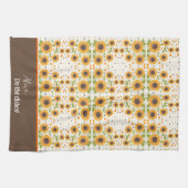 Funny Happy Sonnenblume Custom Alexa Zitat Geschirrtuch (Horizontal)