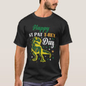 Funny Happy St Pat Trex Day, Saint Patrick Design T-Shirt (Vorderseite)