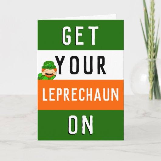 Funny Happy St. Patrick's Day Karte (Vorderseite)