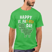 Funny Happy St Patricks Day Rex Dinosaur Pop Fidge T-Shirt (Vorderseite)