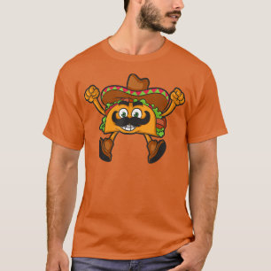 Funny Happy Taco Meican Sombrero T-Shirt
