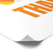 Funny Happy Thanksgiving Day Illustration Poster (Ecke)