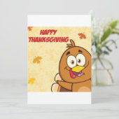 Funny Happy Thanksgiving Einladung (Stehend Vorderseite)