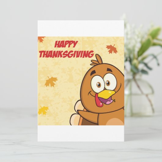 Funny Happy Thanksgiving Einladung (Stehend Vorderseite)