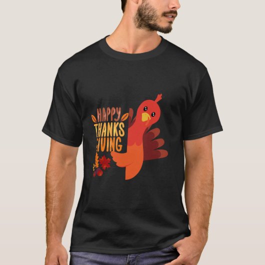 Funny Happy Thanksgiving Fall Funny Erntedank F T-Shirt (Vorderseite)