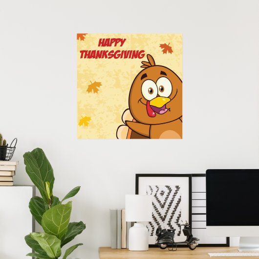 Funny Happy Thanksgiving Poster (Heimbüro)