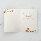 Funny Happy Thanksgiving Pumpkin Grußkarte Ankündigung (Innenseite)