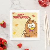 Funny Happy Thanksgiving Serviette (Beispiel)