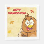 Funny Happy Thanksgiving Serviette (Vorderseite)