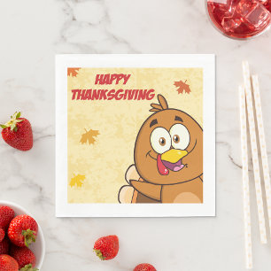 Funny Happy Thanksgiving Serviette