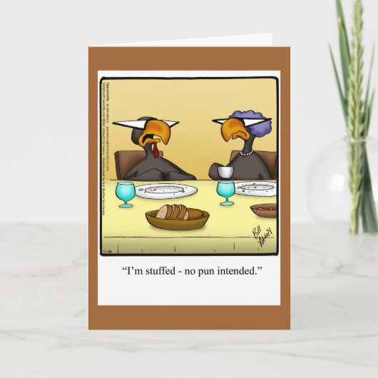 Funny Happy Thanksgiving Spaß Grußkarte Feiertagskarte (Vorderseite)
