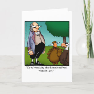 Funny Happy Thanksgiving Spaß Grußkarte Feiertagskarte