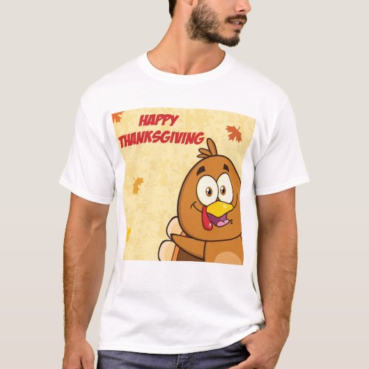 Funny Happy Thanksgiving T - Shirt (Vorderseite)