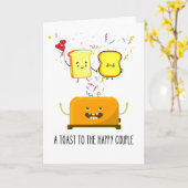 Funny Happy Toaster: Ein Toast zum glücklichen Paa Karte (Gelbe Blume)