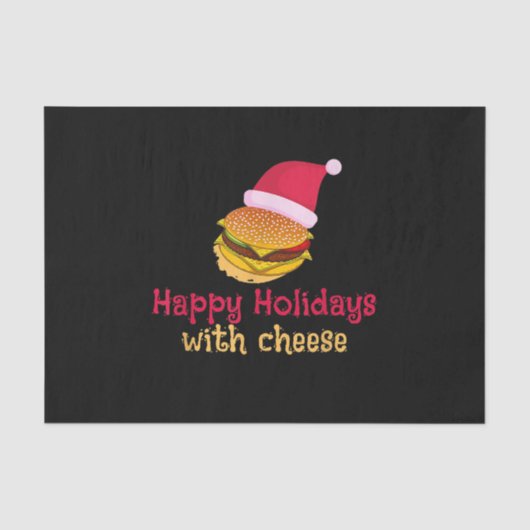 Funny Happy Urlaub mit Käse, Weihnachtskäse Seidenpapier (Vorderseite)
