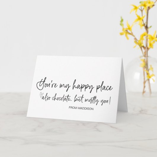 Funny Happy Valentines Day Gift für Boyfriend Karte (Gelbe Blume)