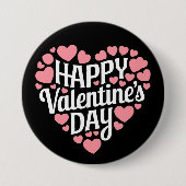 Funny Happy Valentines Day Herzlich Liebe Button (Vorderseite)