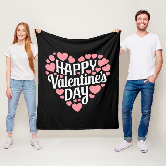 Funny Happy Valentines Day Herzlich Liebe Fleecedecke (Beispiel)