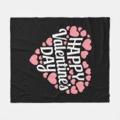Funny Happy Valentines Day Herzlich Liebe Fleecedecke (Vorderseite (Horizontal))