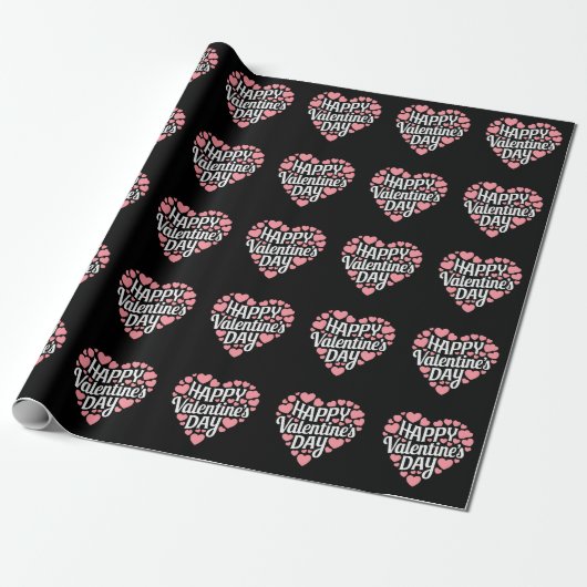 Funny Happy Valentines Day Herzlich Liebe Geschenkpapier (Ungerollt)