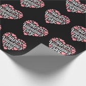 Funny Happy Valentines Day Herzlich Liebe Geschenkpapier (Ecke)