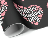 Funny Happy Valentines Day Herzlich Liebe Geschenkpapier (Rolleneckpunkt)