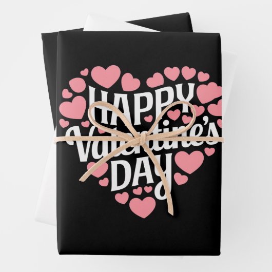 Funny Happy Valentines Day Herzlich Liebe Geschenkpapier Set (Beispiel)