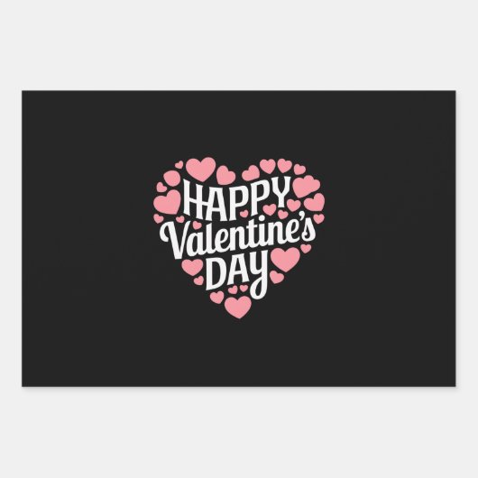 Funny Happy Valentines Day Herzlich Liebe Geschenkpapier Set (Vorderseite)