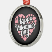 Funny Happy Valentines Day Herzlich Liebe Ornament Aus Metall (Links)