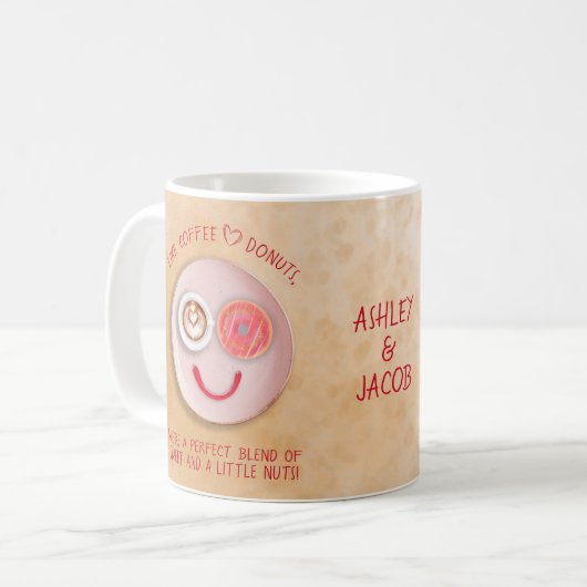 Funny Happy Valentine's Day Kaffeetasse (Vorderseite Links)