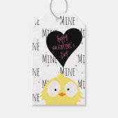 Funny Happy Valentine's Day "Mine Pattern" Chick Geschenkanhänger (Vorderseite)