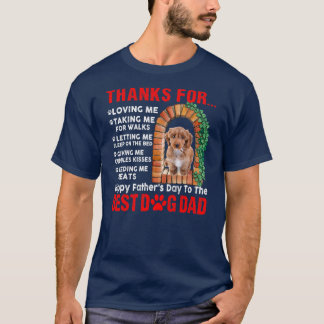 Funny Happy Vatertag Bester Hund Vater Niedlich T-Shirt