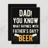 Funny Happy Vatertag Feiertagskarte (Vorne/Hinten)